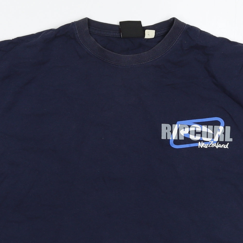 RIP CURL Mens Blue    T-Shirt Size S