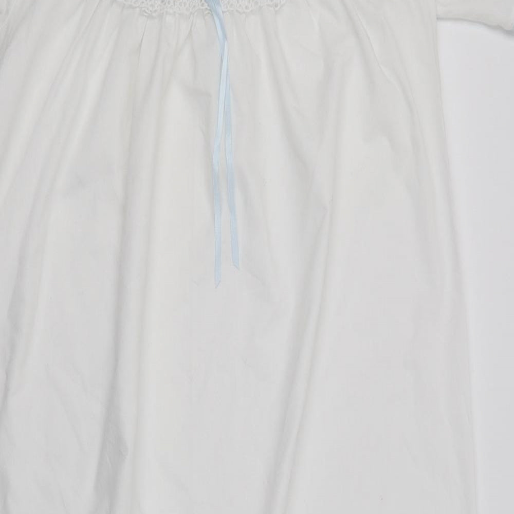 Slenderella Womens White Solid  Top Dress Size S