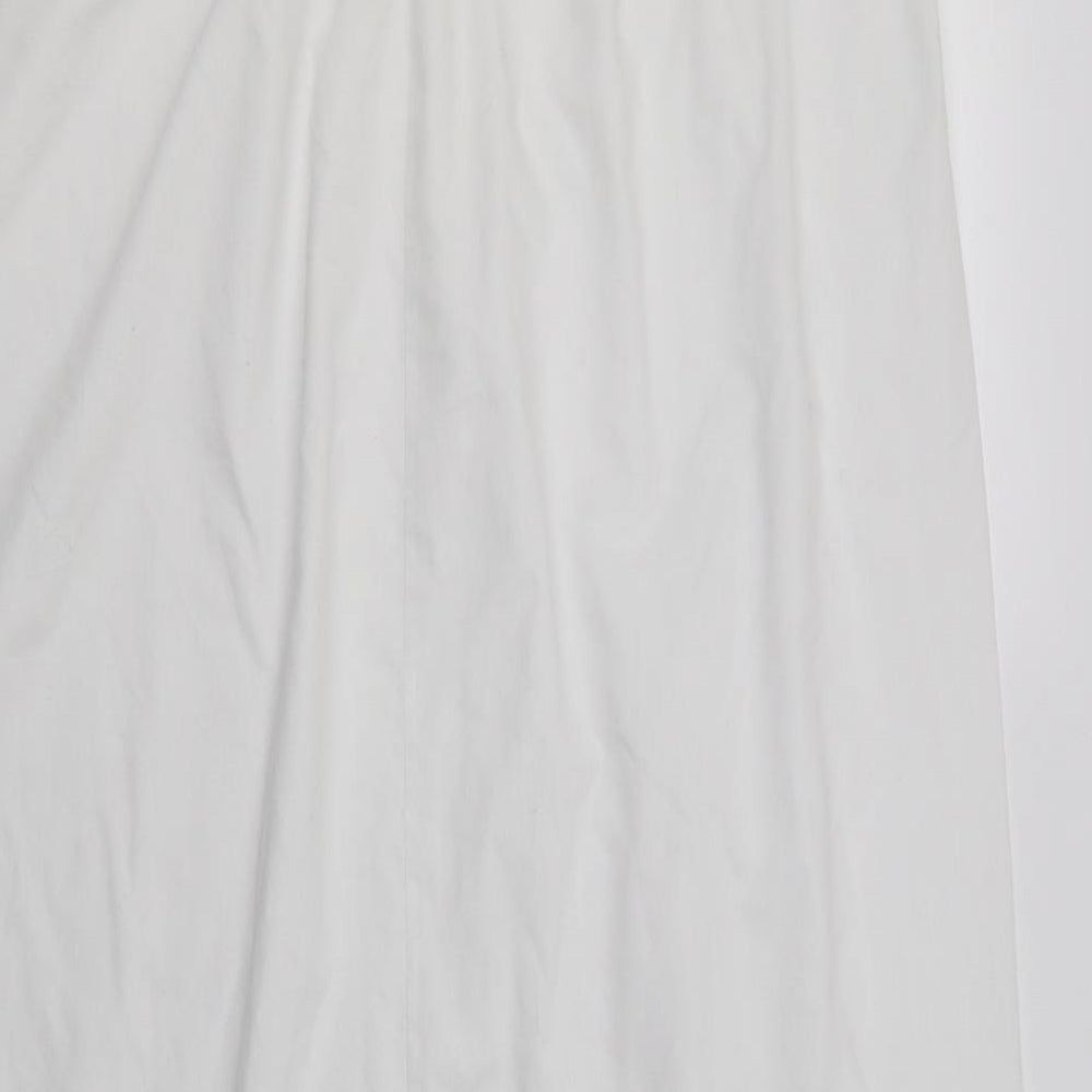 Slenderella Womens White Solid  Top Dress Size S