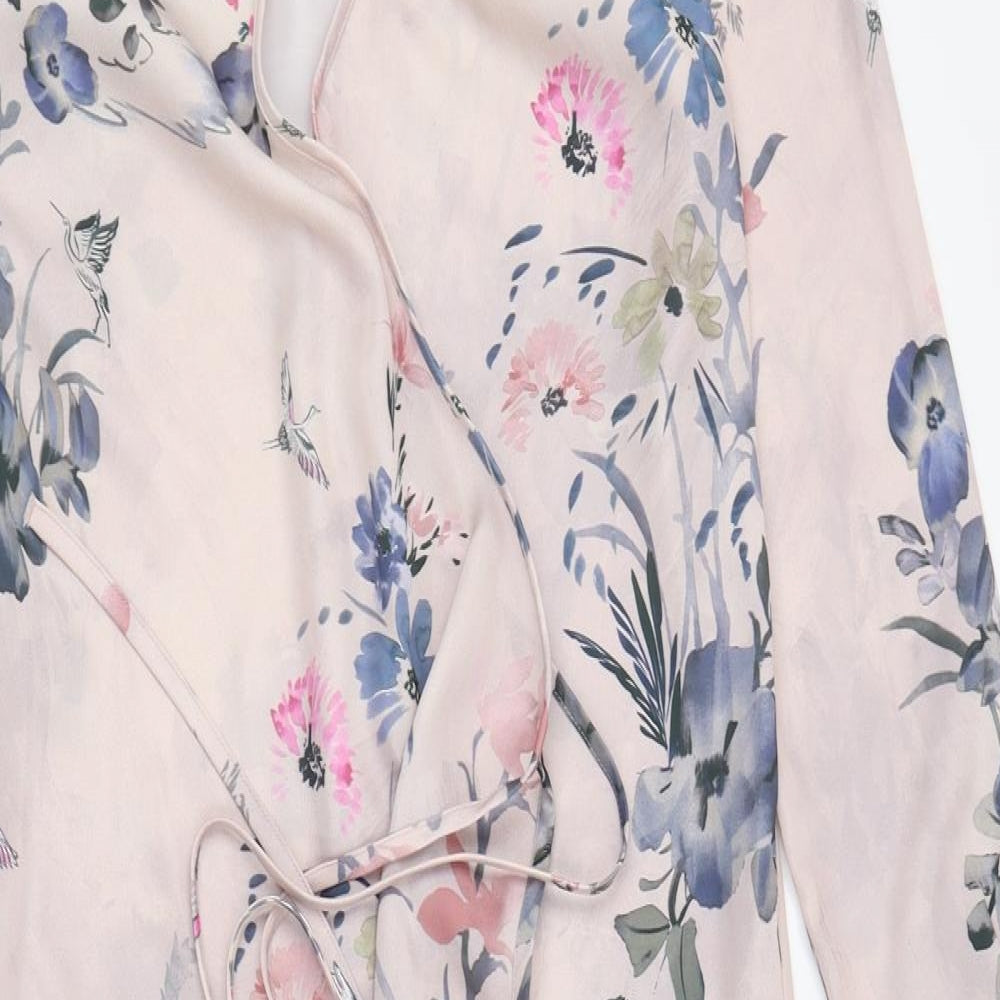 H&M Womens Pink Floral  Top Robe Size 6