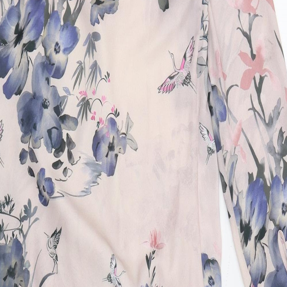 H&M Womens Pink Floral  Top Robe Size 6