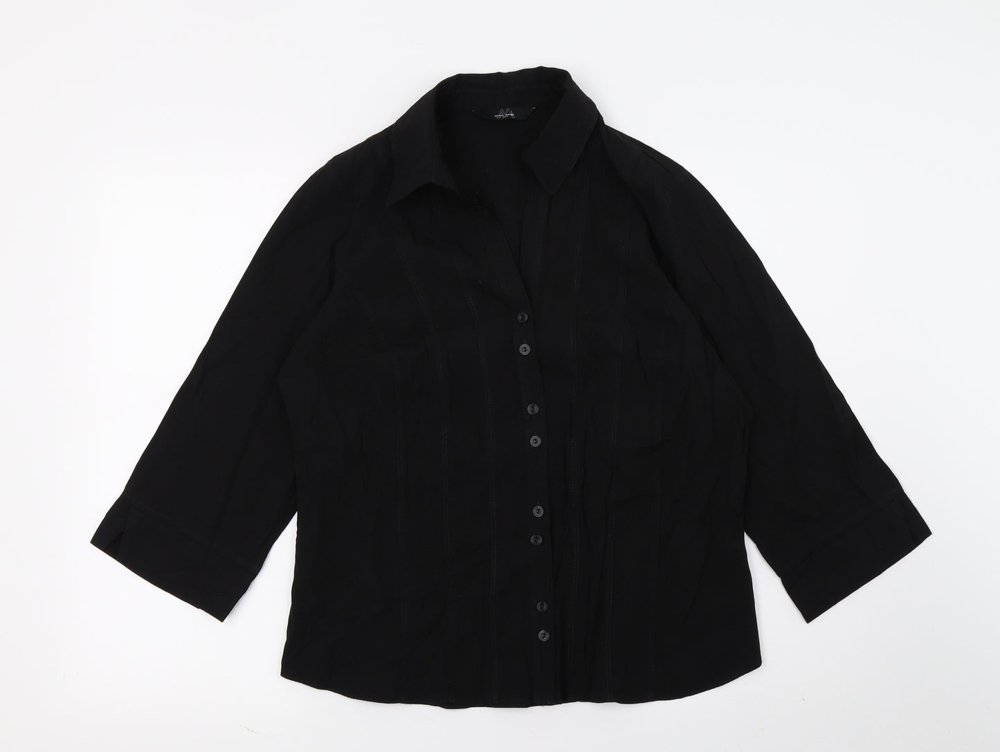BHS Womens Black   Basic Button-Up Size 16
