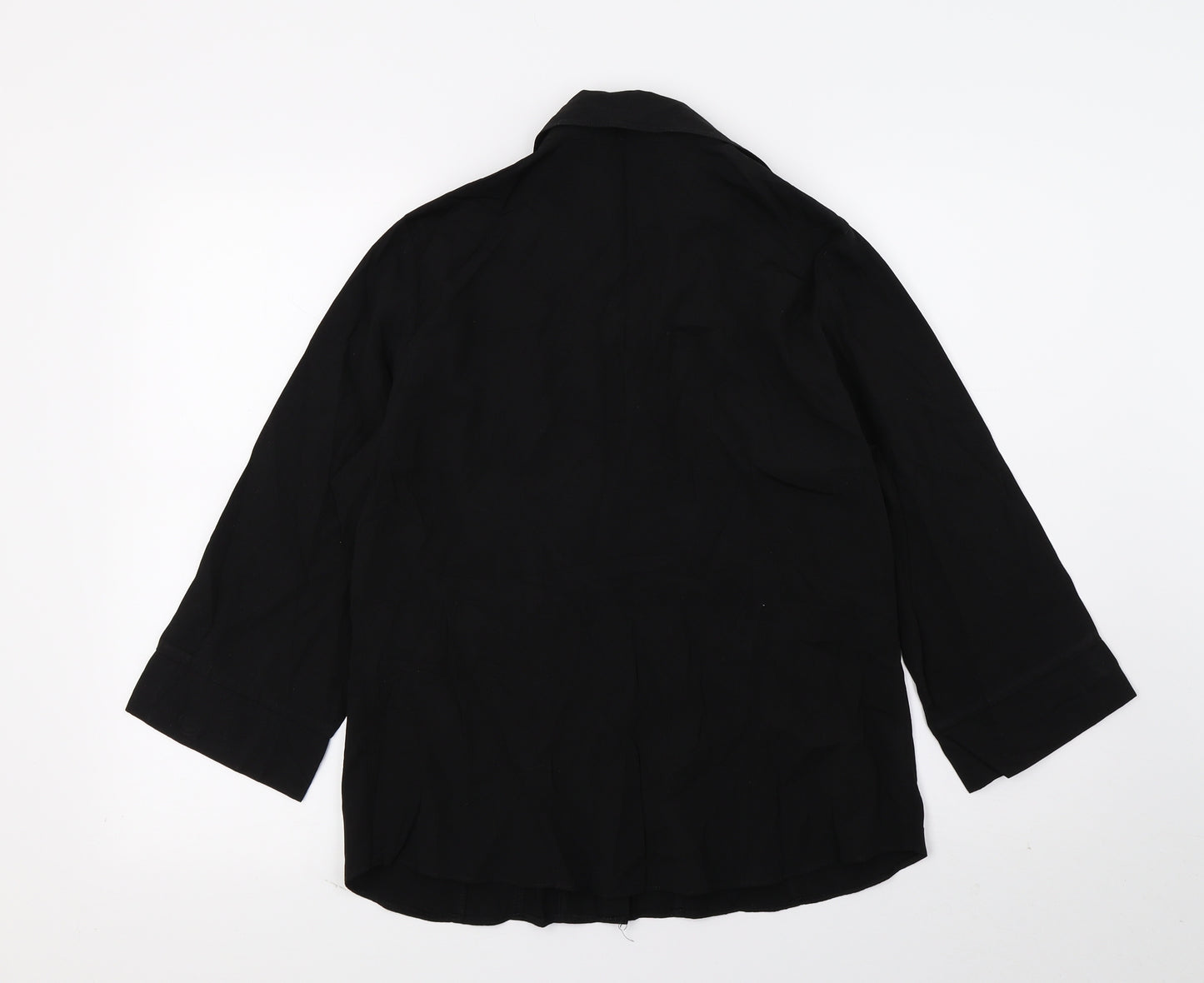 BHS Womens Black   Basic Button-Up Size 16
