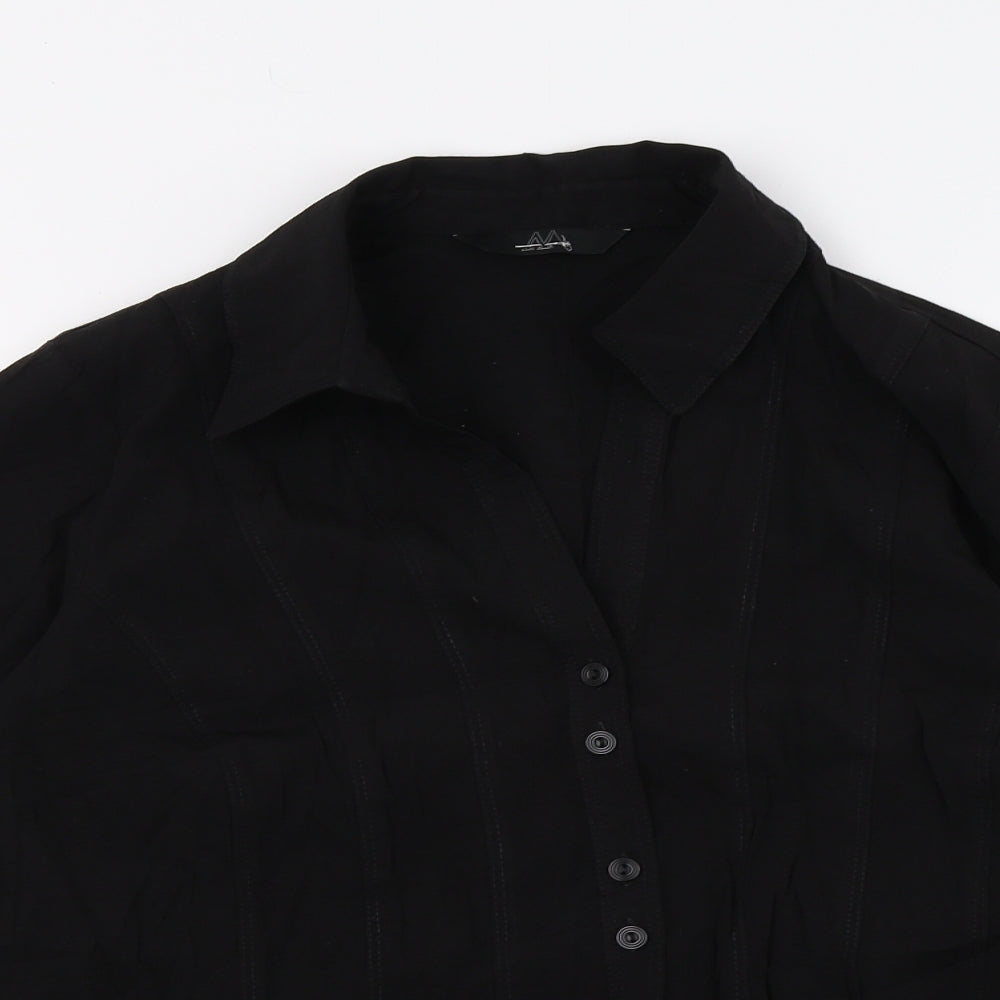 BHS Womens Black   Basic Button-Up Size 16