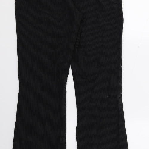 New Look Womens Black Striped  Trousers  Size 8 L28 in