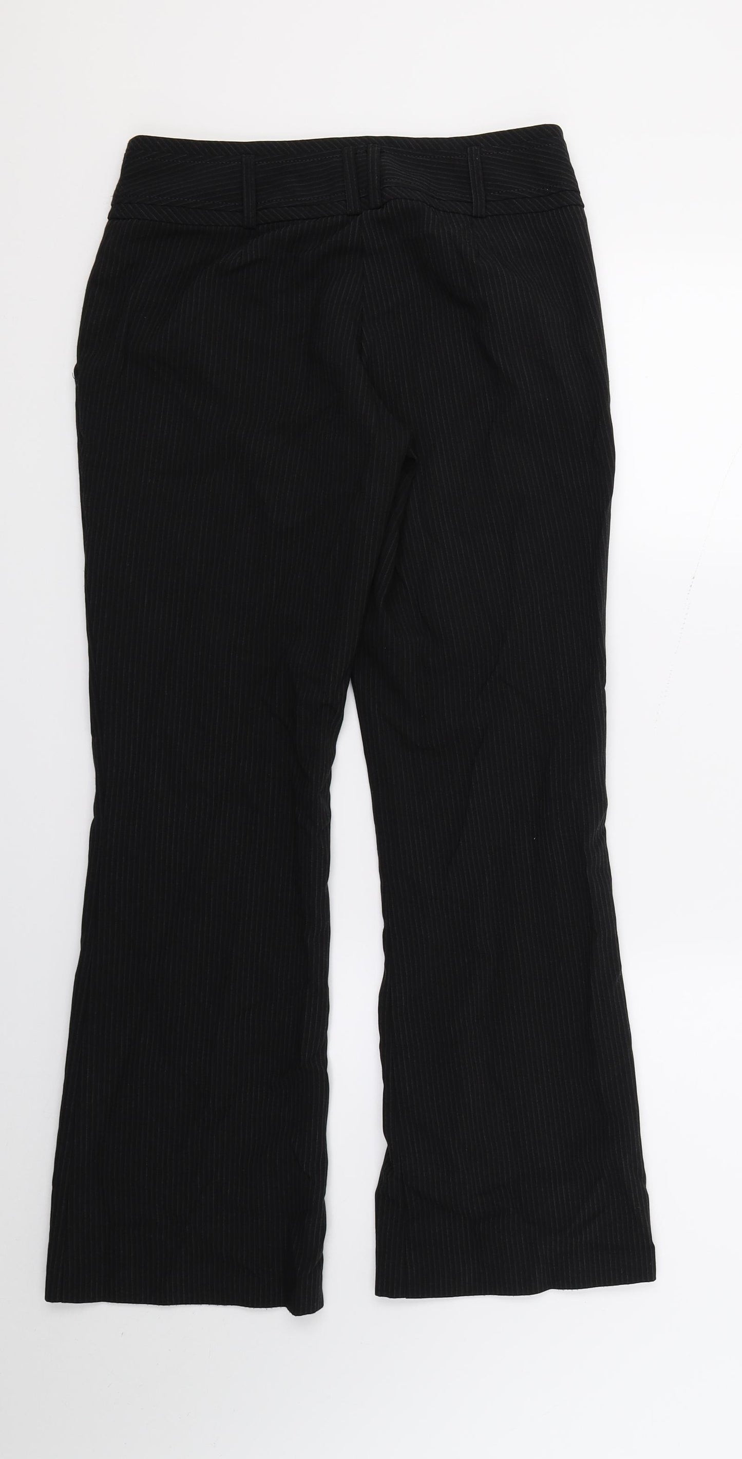 New Look Womens Black Striped  Trousers  Size 8 L28 in