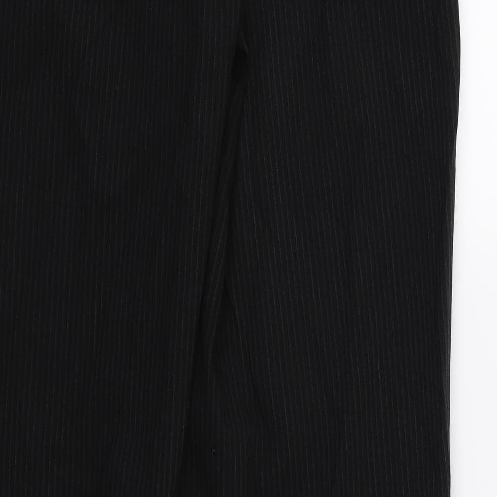 New Look Womens Black Striped  Trousers  Size 8 L28 in