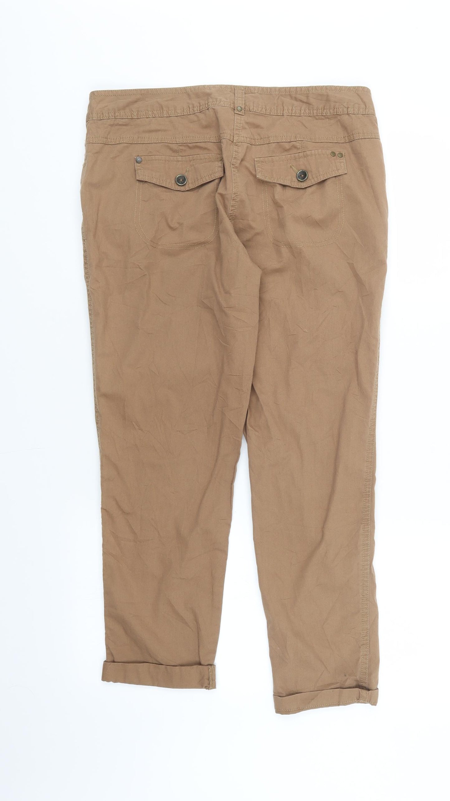 BHS Womens Brown   Trousers  Size 12 L26 in
