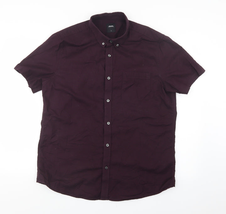 Burton Mens Purple Button-Up Size L