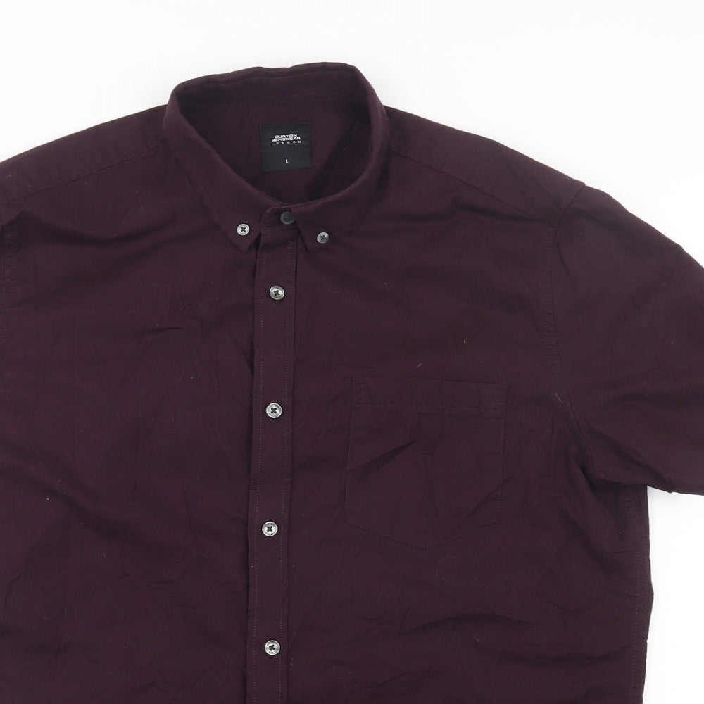 Burton Mens Purple    Button-Up Size L