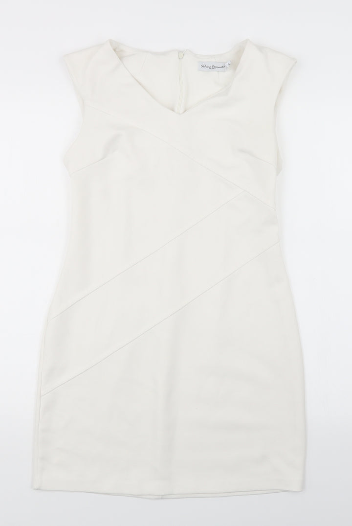 Sabrina Diamarts Womens White   Pencil Dress  Size S