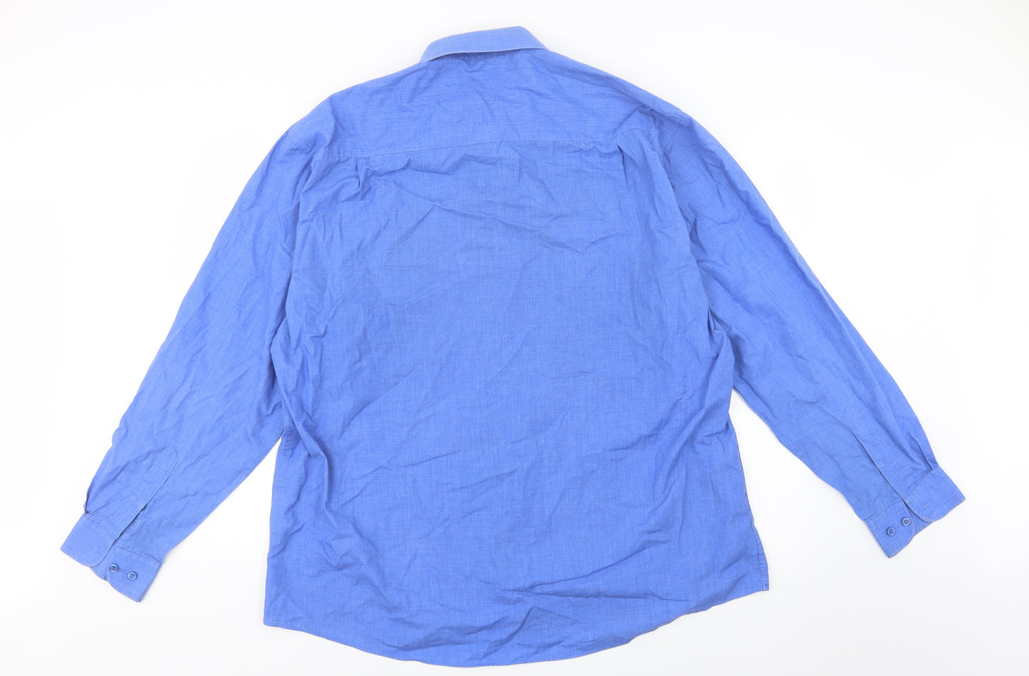 Greenwood Mens Blue    Button-Up Size 17.5