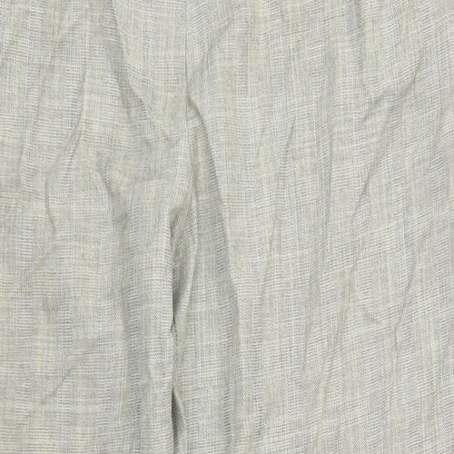 M&S Womens Beige Plaid  Trousers  Size 20 L25 in