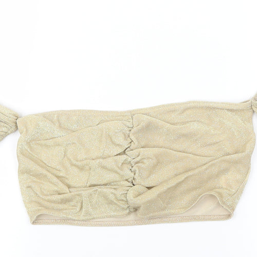 Boohoo Womens Gold   Basic T-Shirt Size 12
