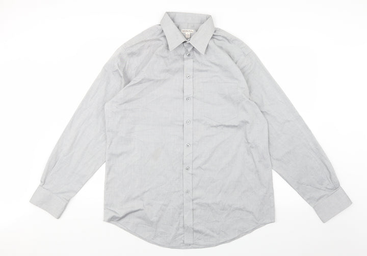 Merona Mens Grey Button-Up Size L
