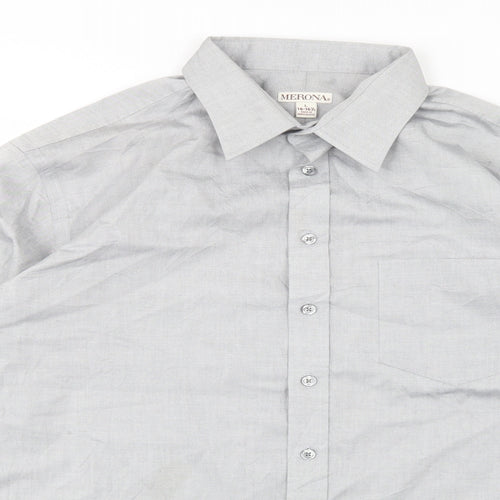 Merona Mens Grey    Button-Up Size L