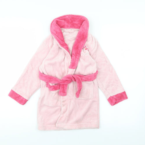 PUREKIDS Girls Pink  Fleece Top Robe Size 3-4 Years