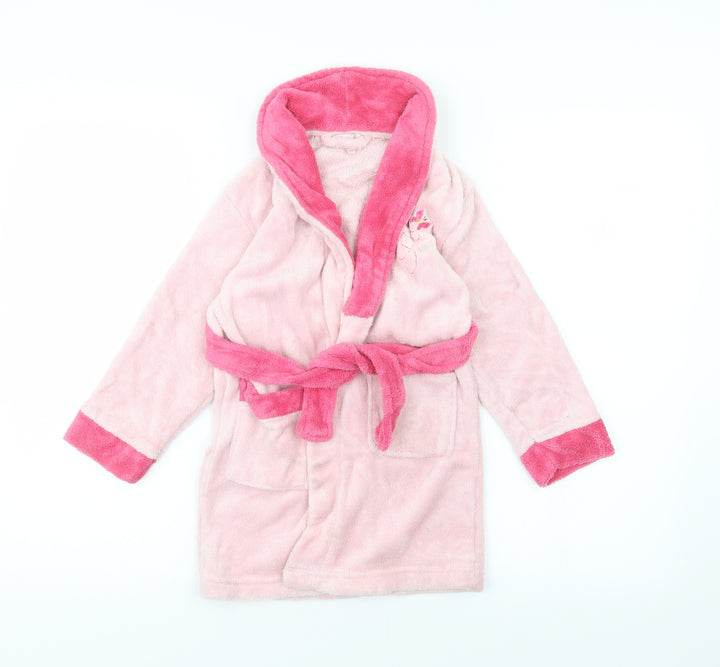 PUREKIDS Girls Pink Fleece Top Robe Size 3-4 Years