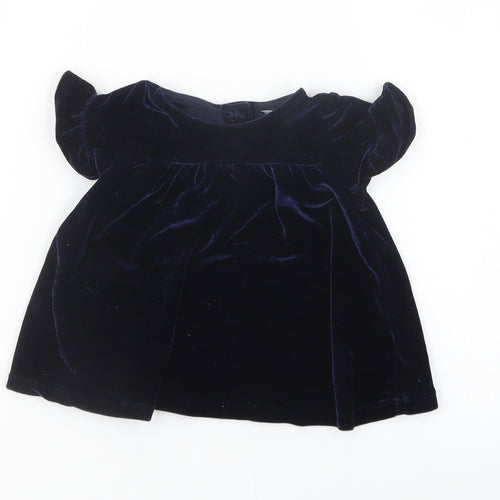 M&Co Girls Blue   Fit & Flare  Size 0-3 Months