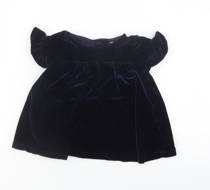 M&Co Girls Blue Fit & Flare Size 0-3 Months
