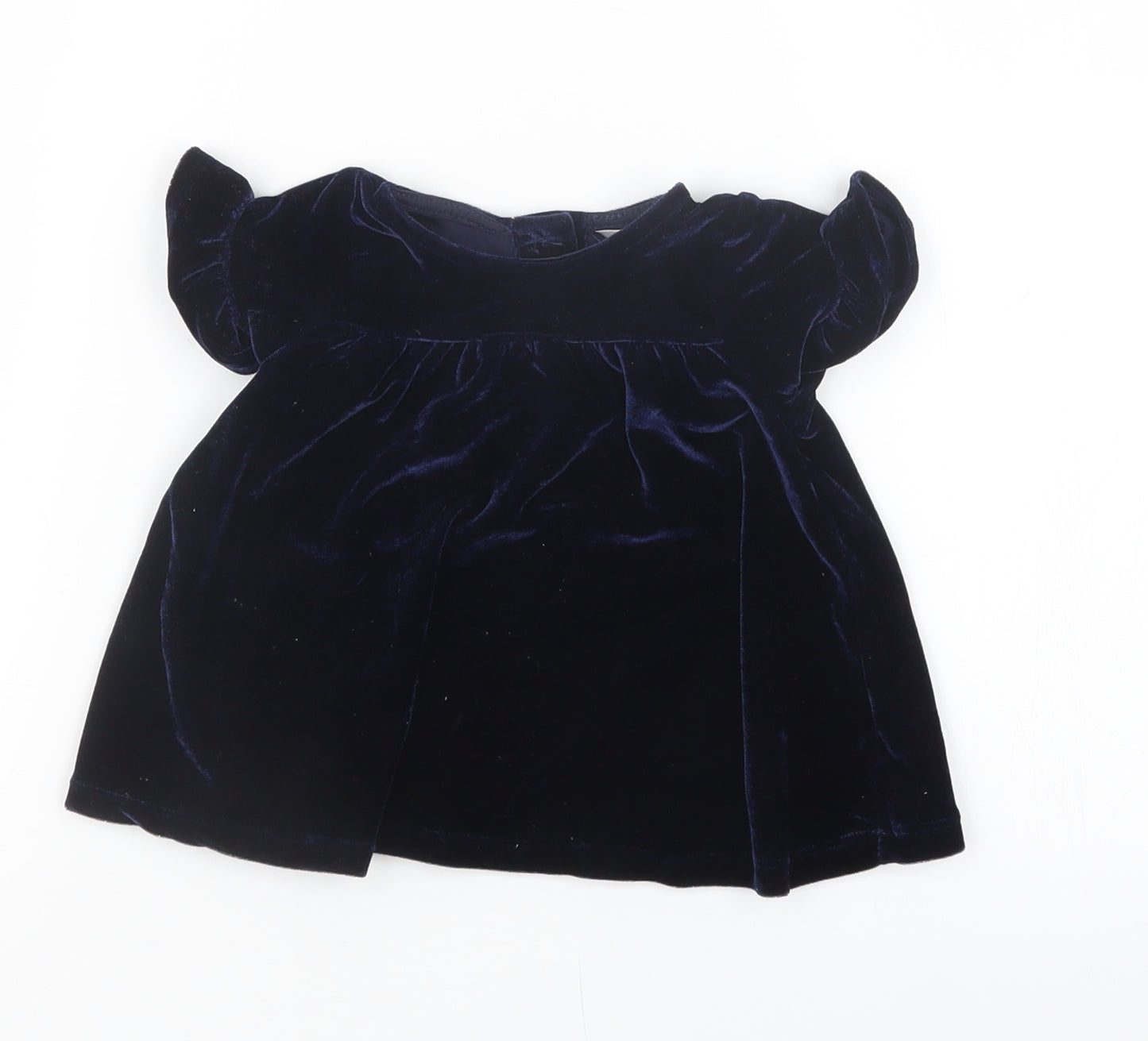 M&Co Girls Blue   Fit & Flare  Size 0-3 Months