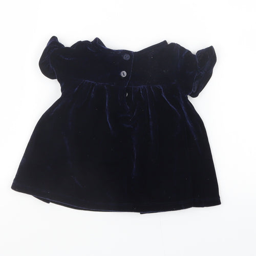 M&Co Girls Blue   Fit & Flare  Size 0-3 Months