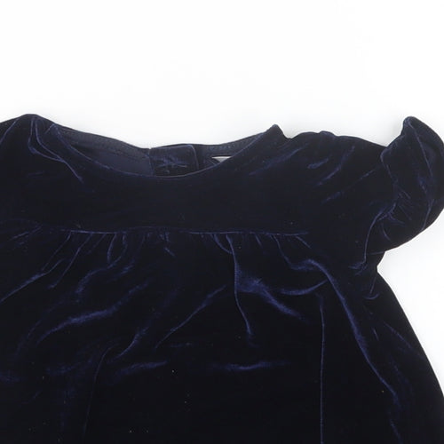 M&Co Girls Blue   Fit & Flare  Size 0-3 Months