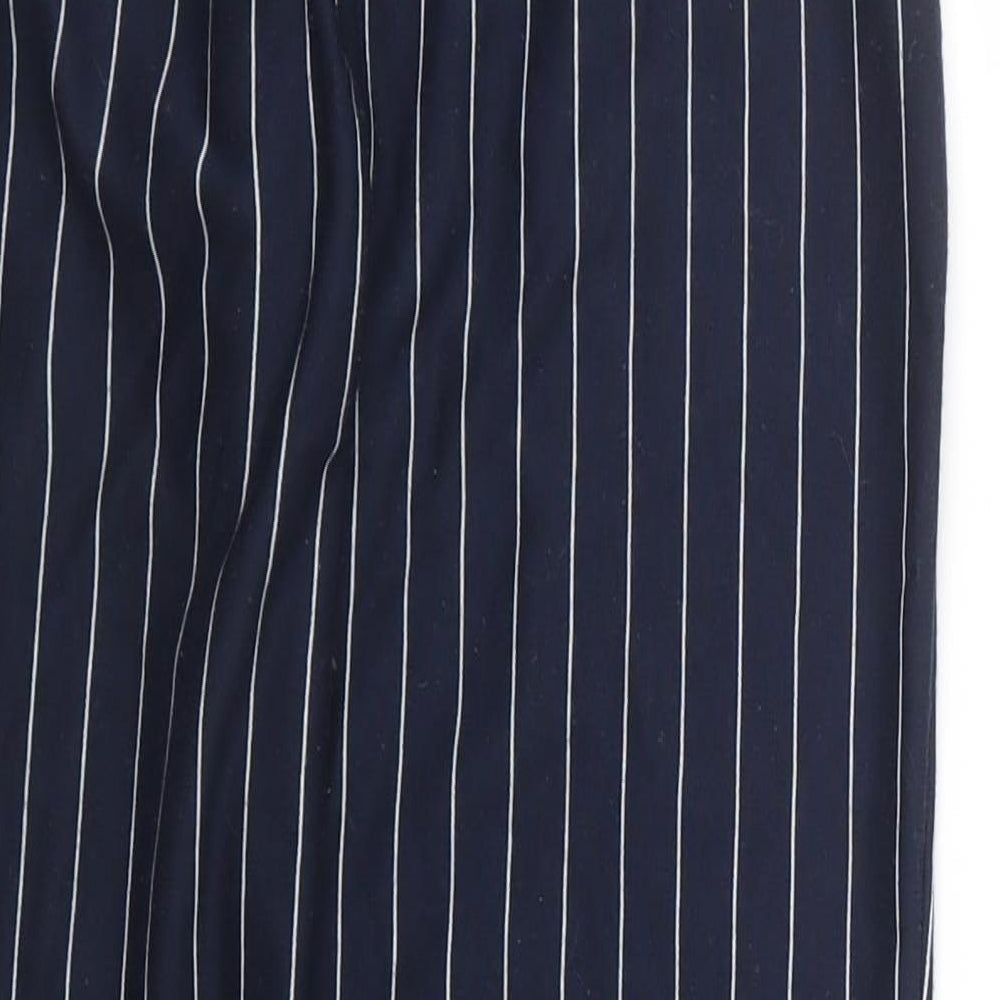 Yikeke Womens Blue Striped  Sweatpants Trousers Size M L26 in