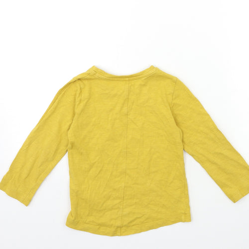 mamas & papas Girls Yellow   Basic T-Shirt Size 2-3 Years