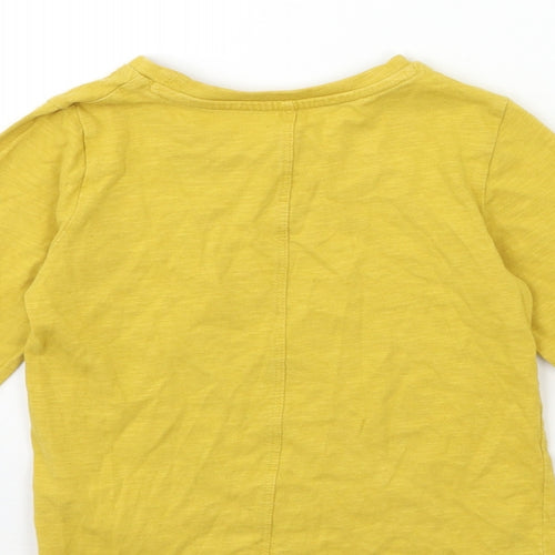 mamas & papas Girls Yellow   Basic T-Shirt Size 2-3 Years