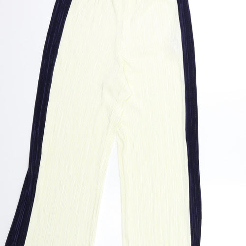 Topshop Womens Beige Striped  Trousers  Size 12 L24 in