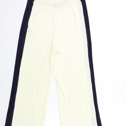 Topshop Womens Beige Striped  Trousers  Size 12 L24 in