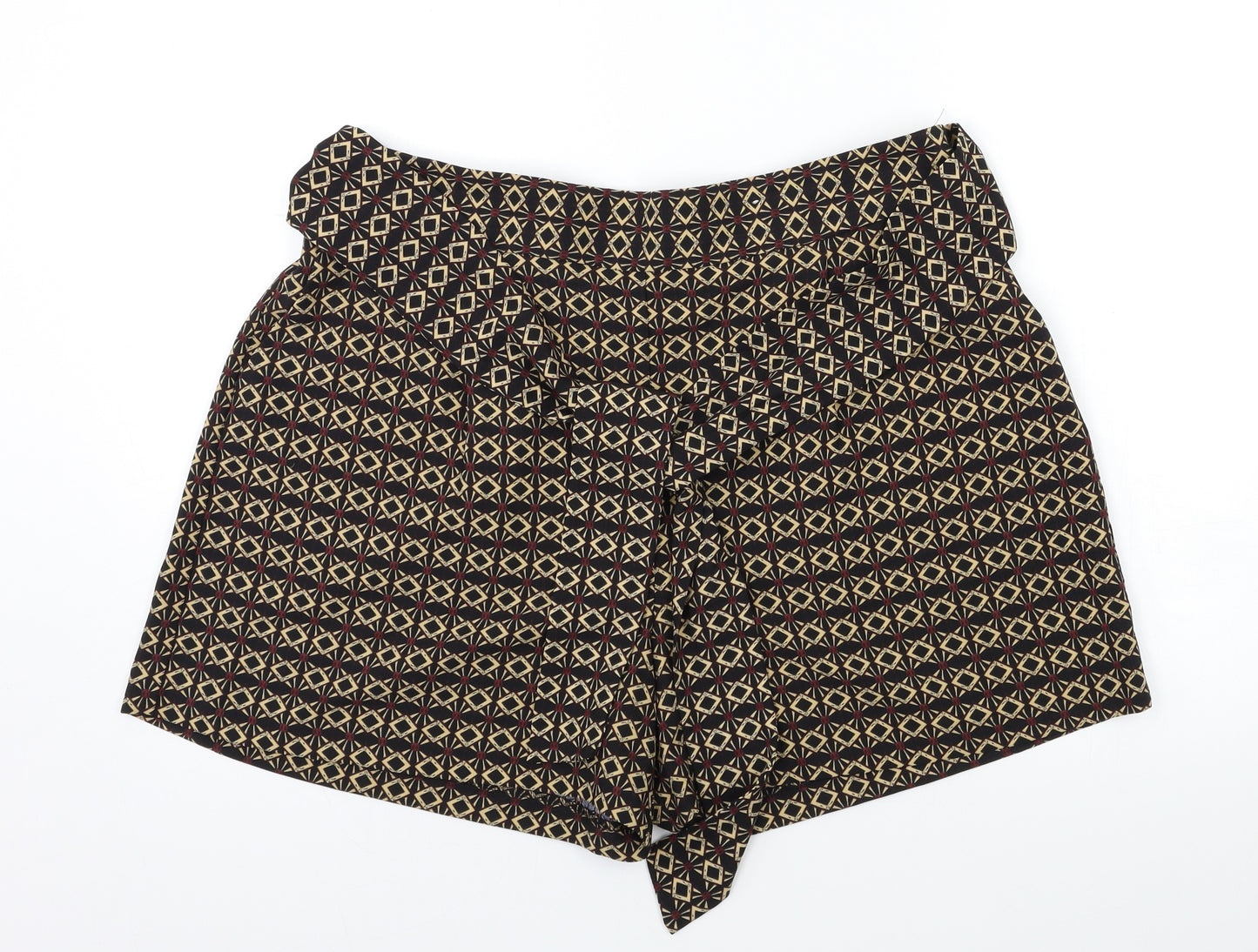 TU Womens Brown Striped  Sailor Shorts Size 16
