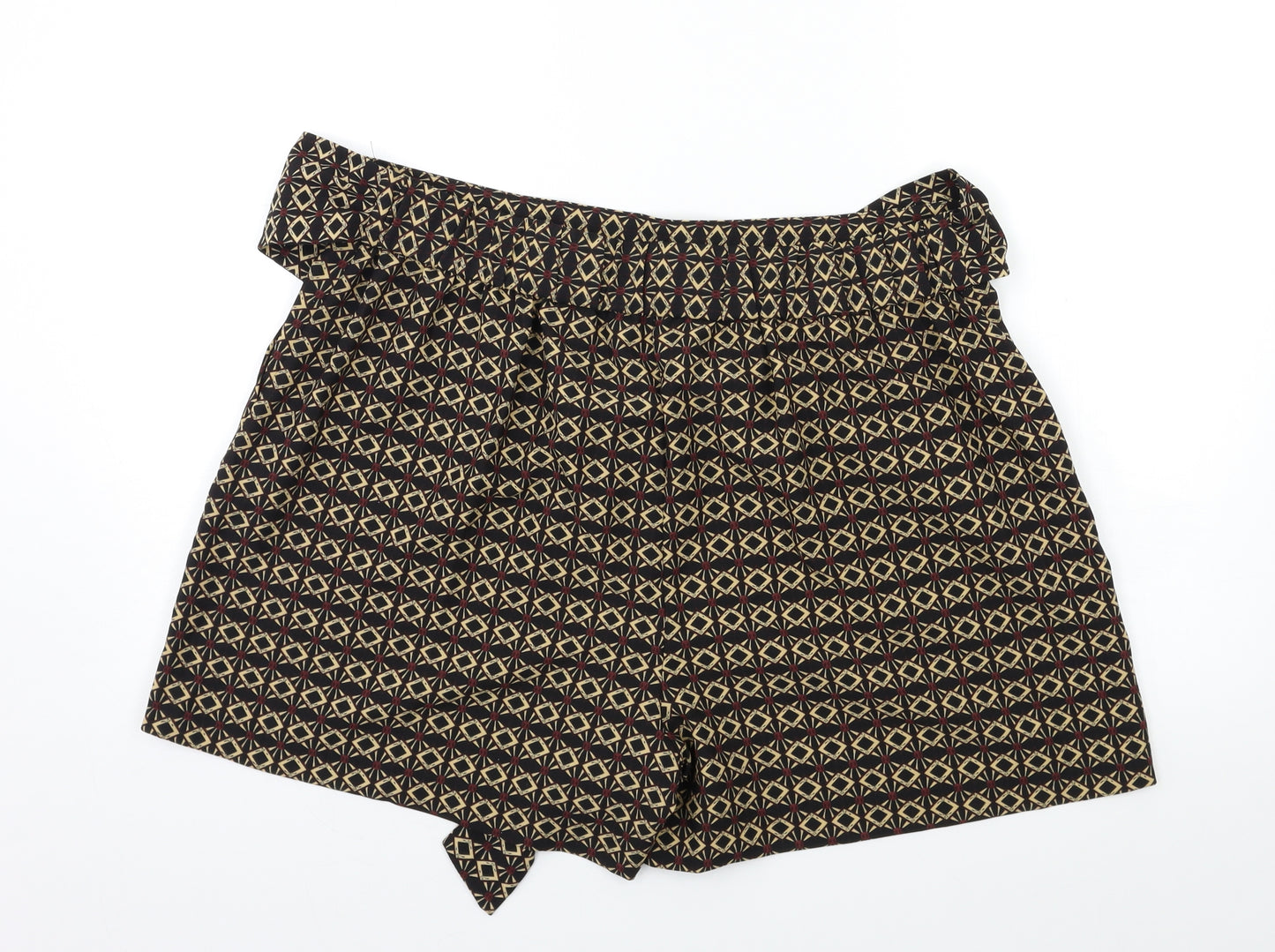 TU Womens Brown Striped  Sailor Shorts Size 16