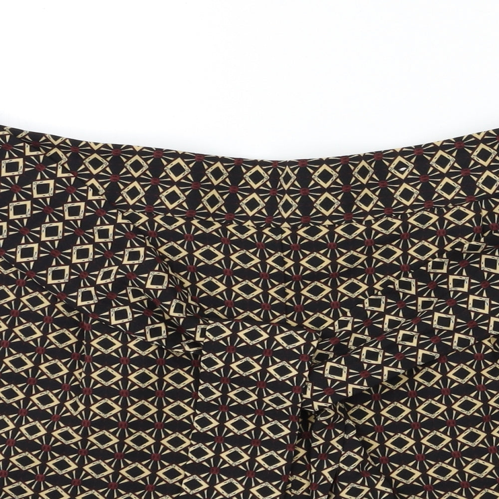 TU Womens Brown Striped  Sailor Shorts Size 16