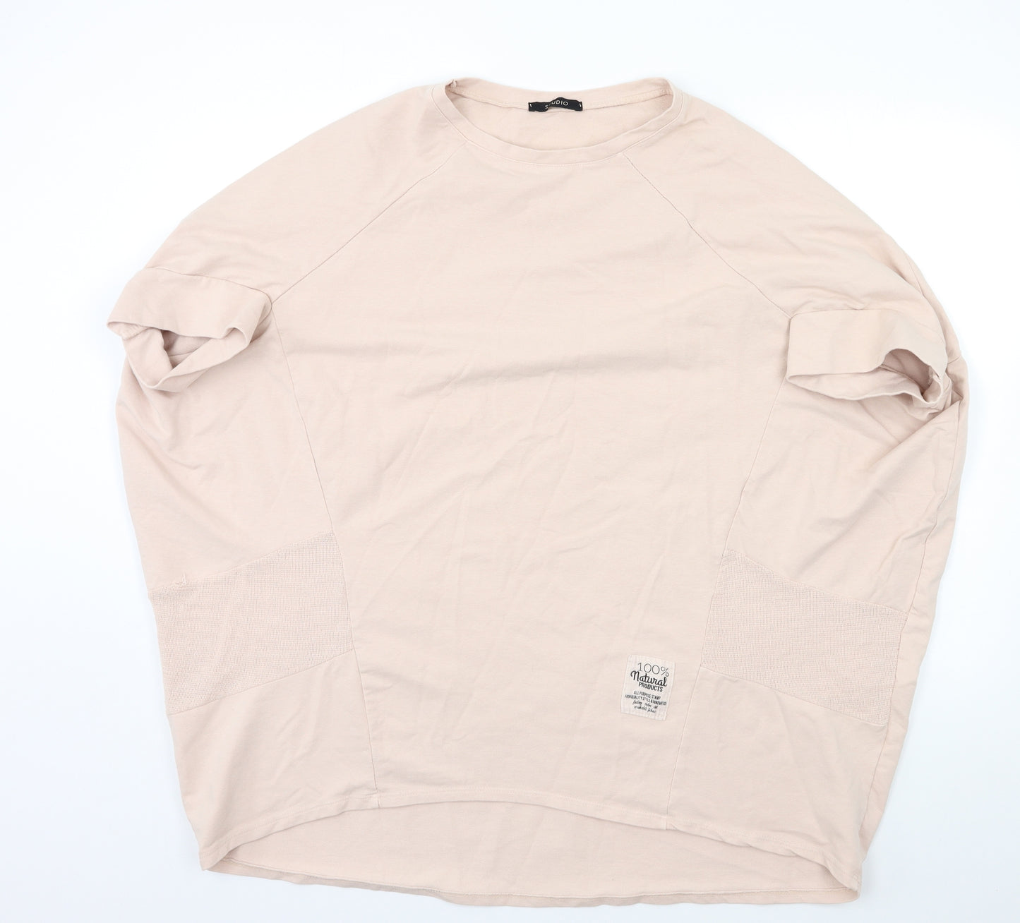 Studio Womens Pink   Pullover Sweatshirt Size XL