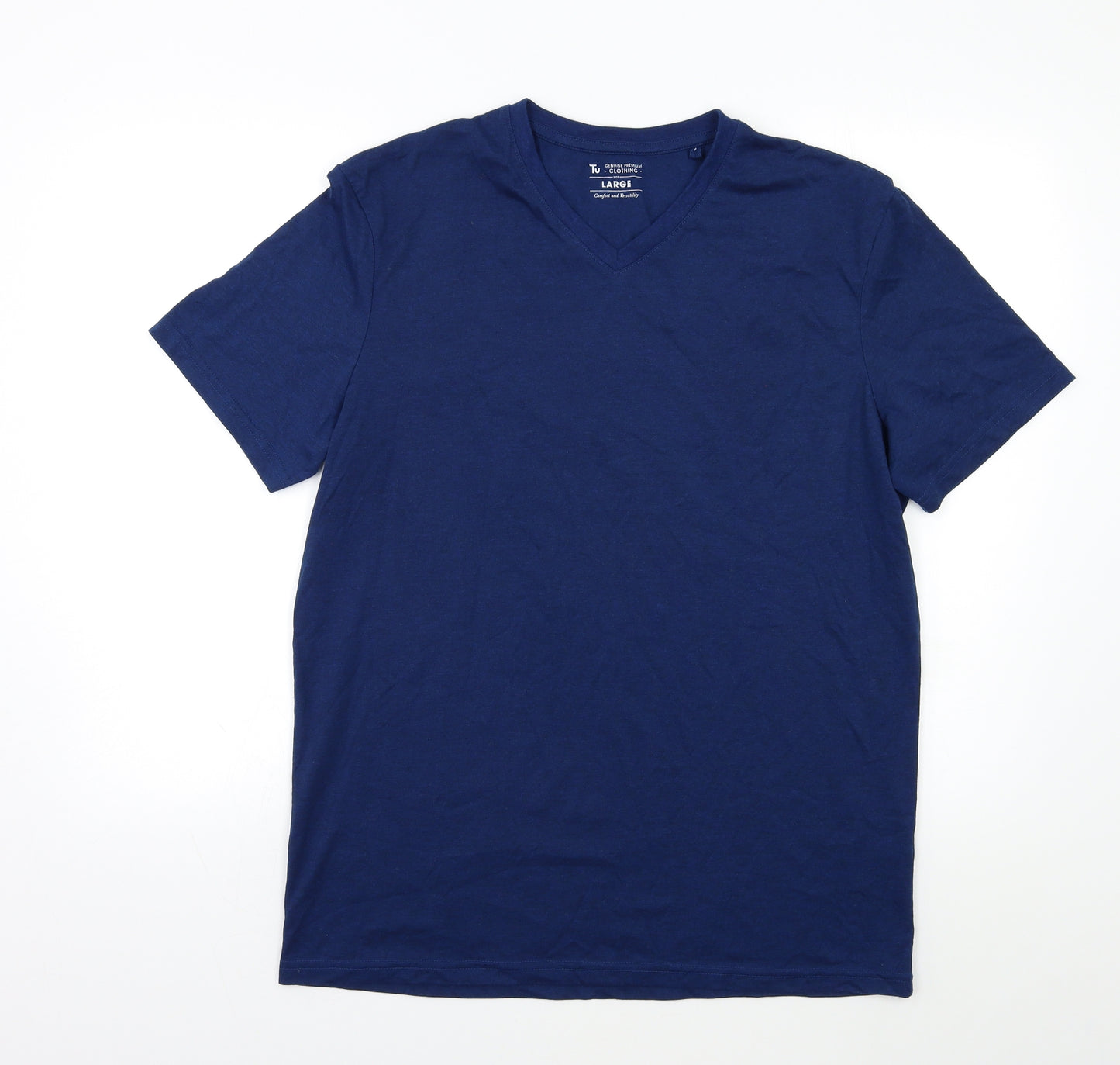 TU Mens Blue    T-Shirt Size L