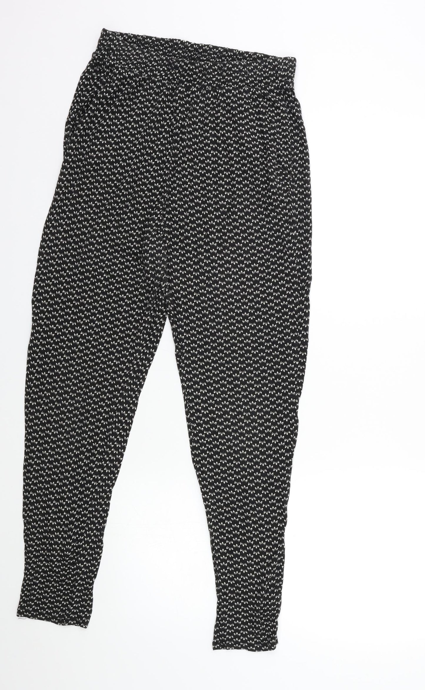 H&M Womens Black   Trousers  Size M L26 in