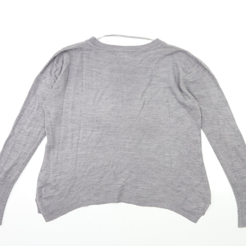 Primark Womens Grey  Knit Pullover Jumper Size 12
