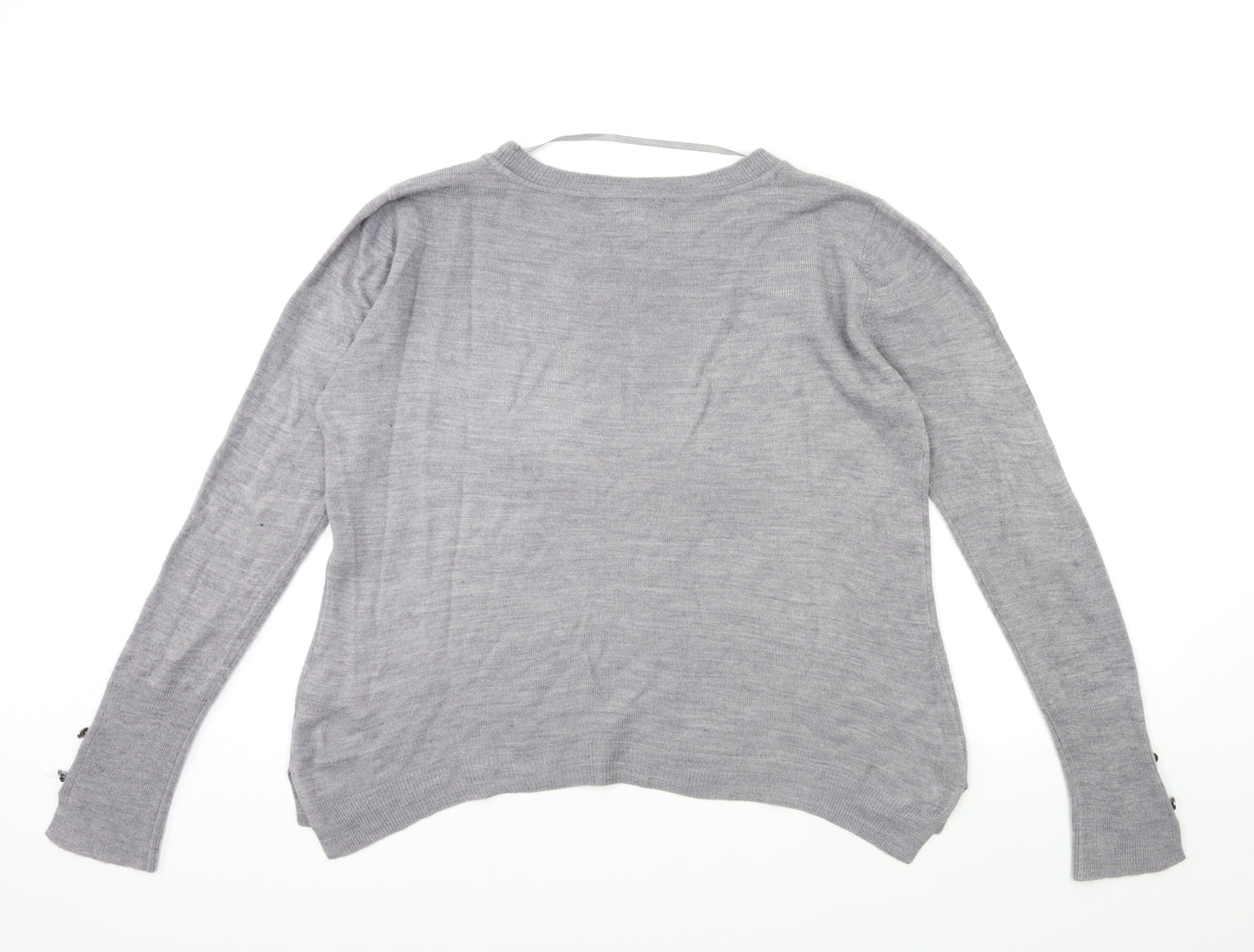 Primark Womens Grey  Knit Pullover Jumper Size 12