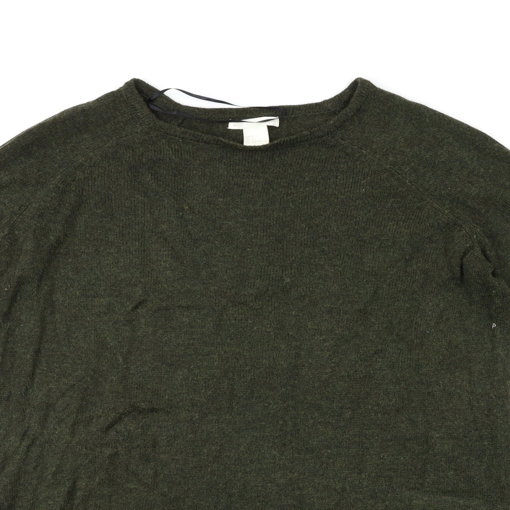 H&M Womens Green  Knit Pullover Jumper Size S
