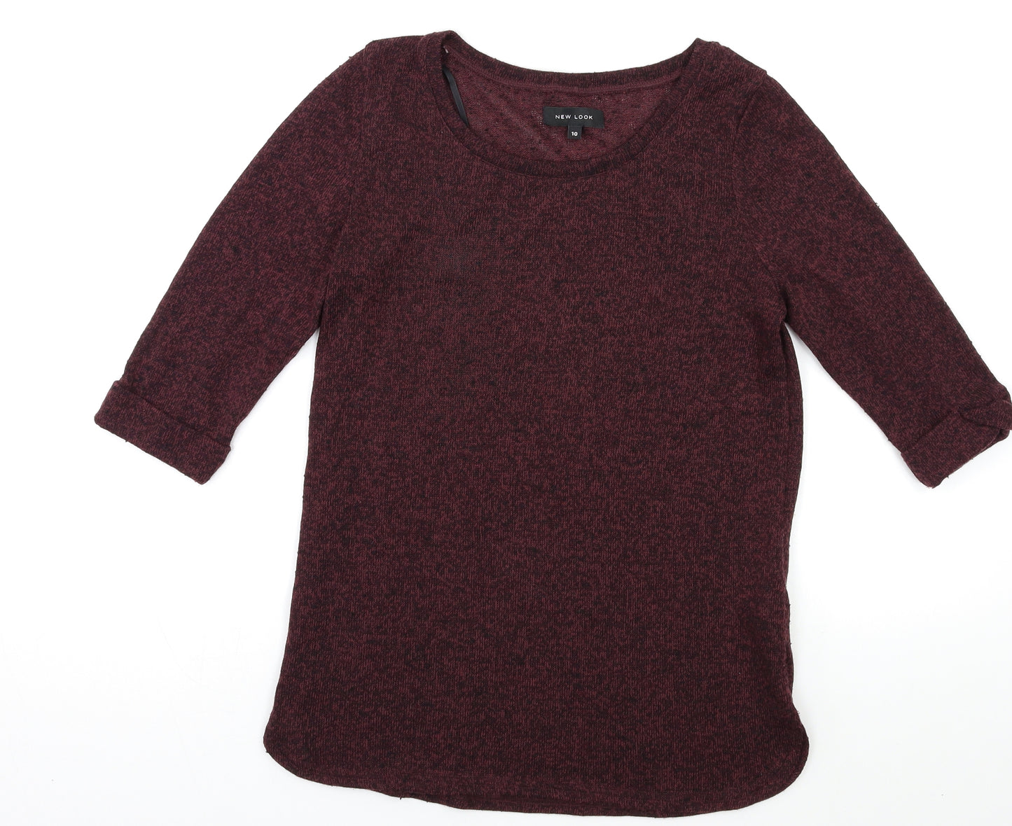 New Look Womens Red  Knit Pullover Jumper Size 10