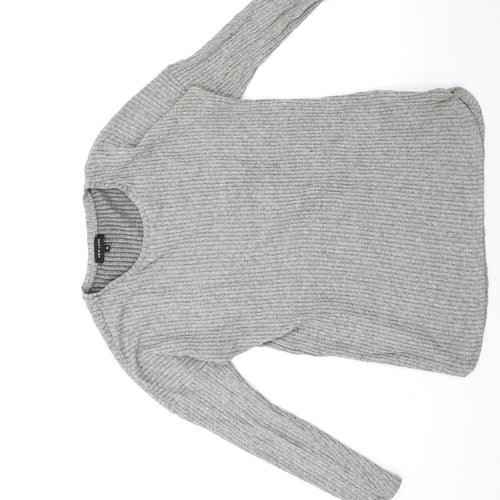 New Look Womens Grey  Knit Pullover Jumper Size 10