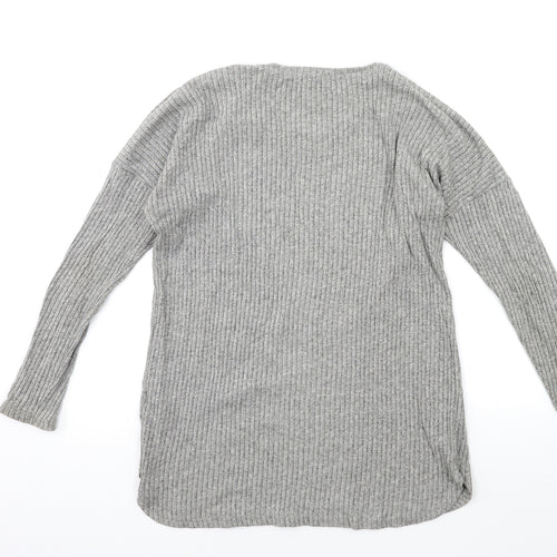 New Look Womens Grey  Knit Pullover Jumper Size 10