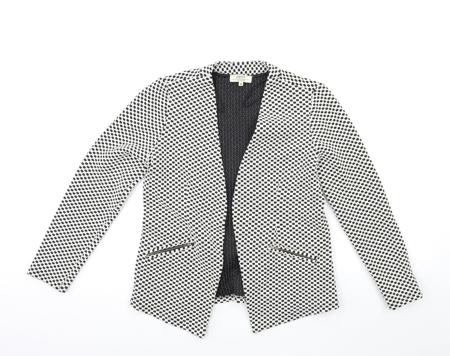 Papaya Womens White   Jacket Blazer Size 14