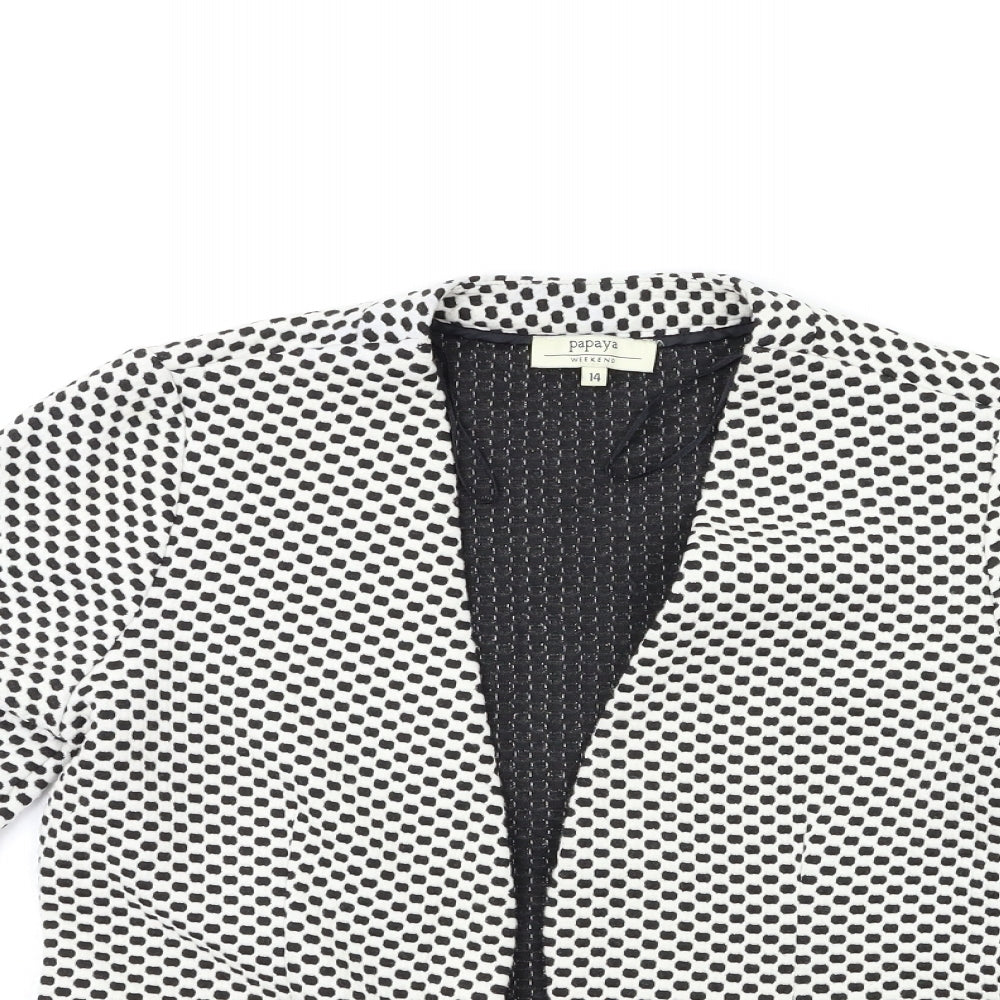 Papaya Womens White   Jacket Blazer Size 14