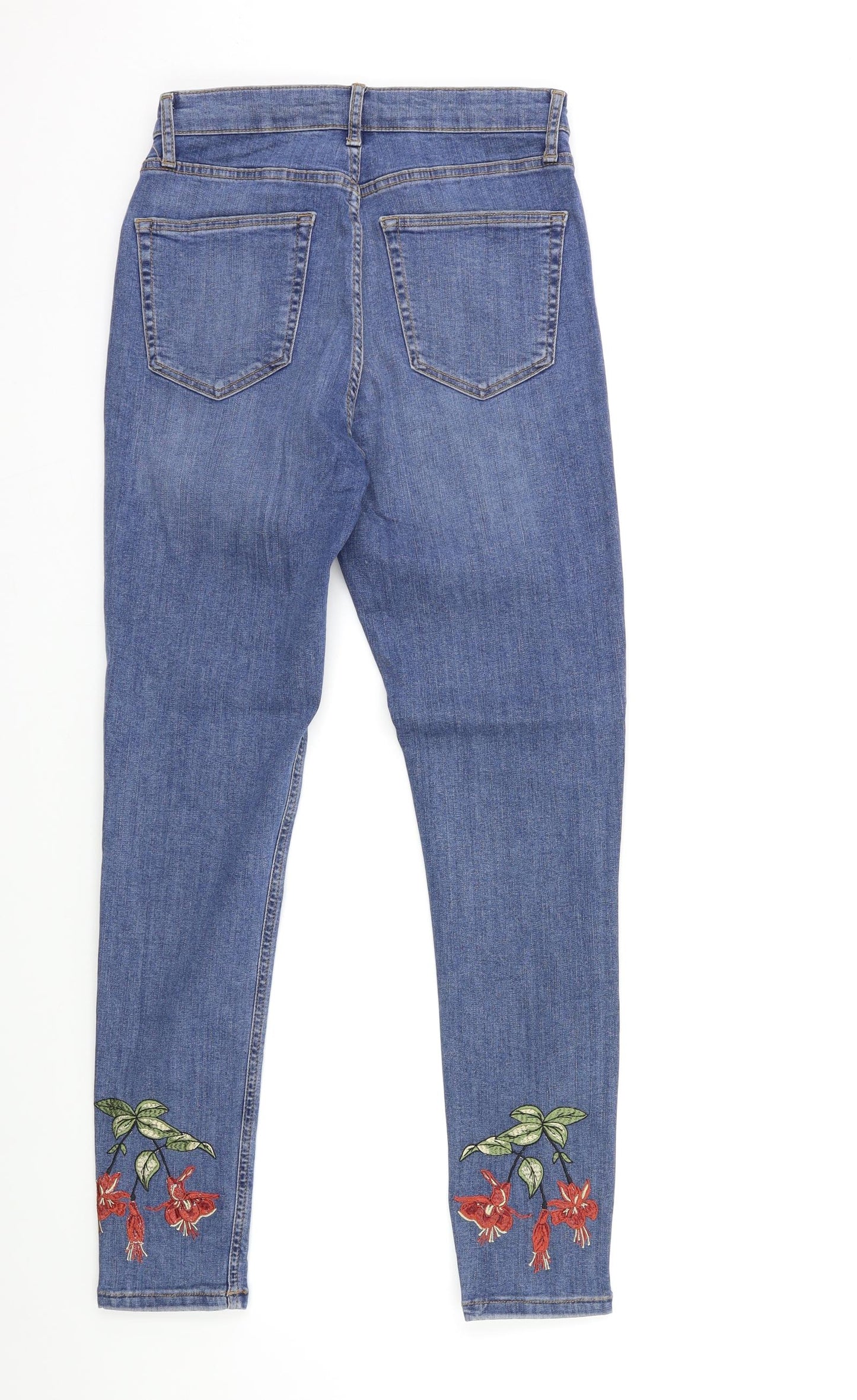 Topshop Womens Blue  Denim Skinny Jeans Size 30 in L34 in