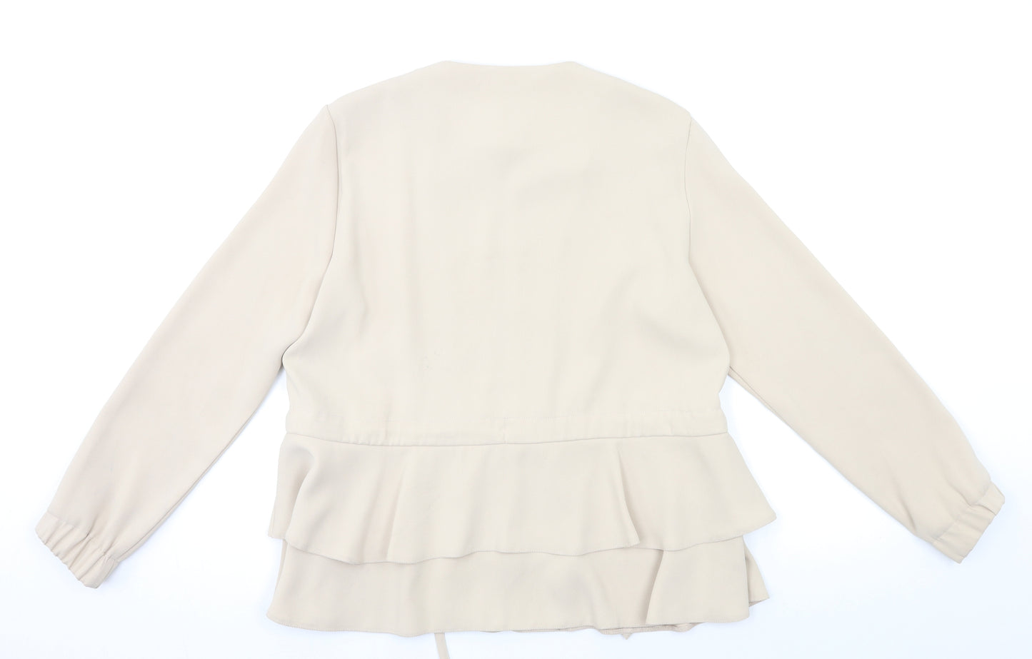 Topshop Womens Beige   Bomber Jacket Jacket Size 12