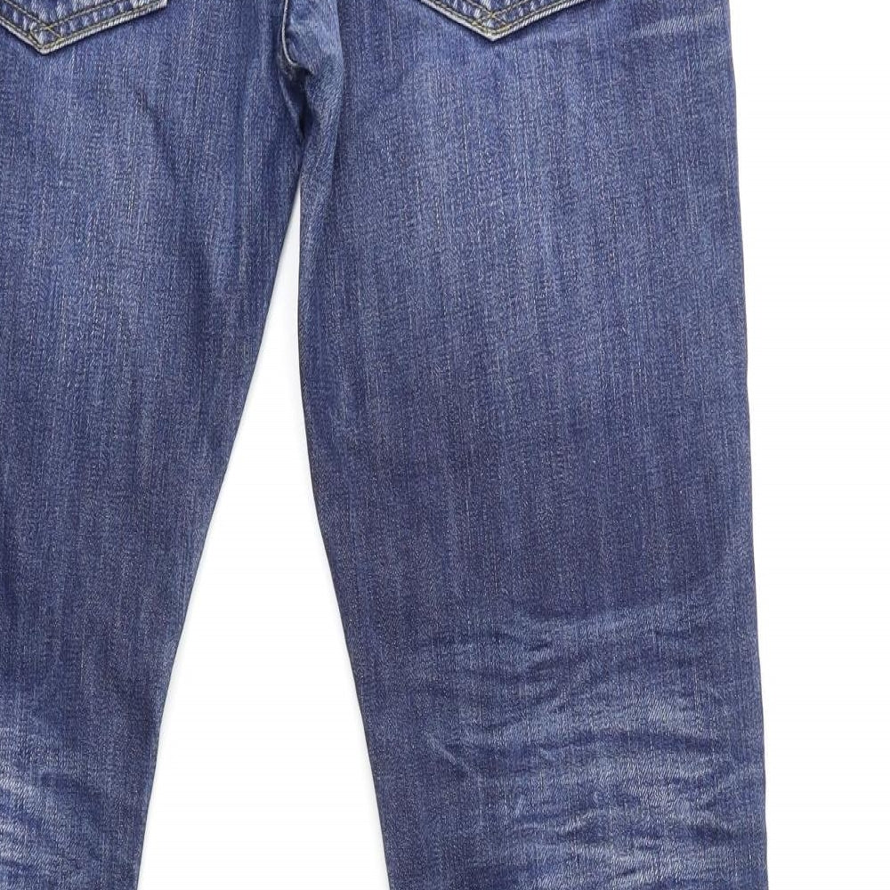 Topman Mens Blue  Denim Straight Jeans Size 32 in L32 in