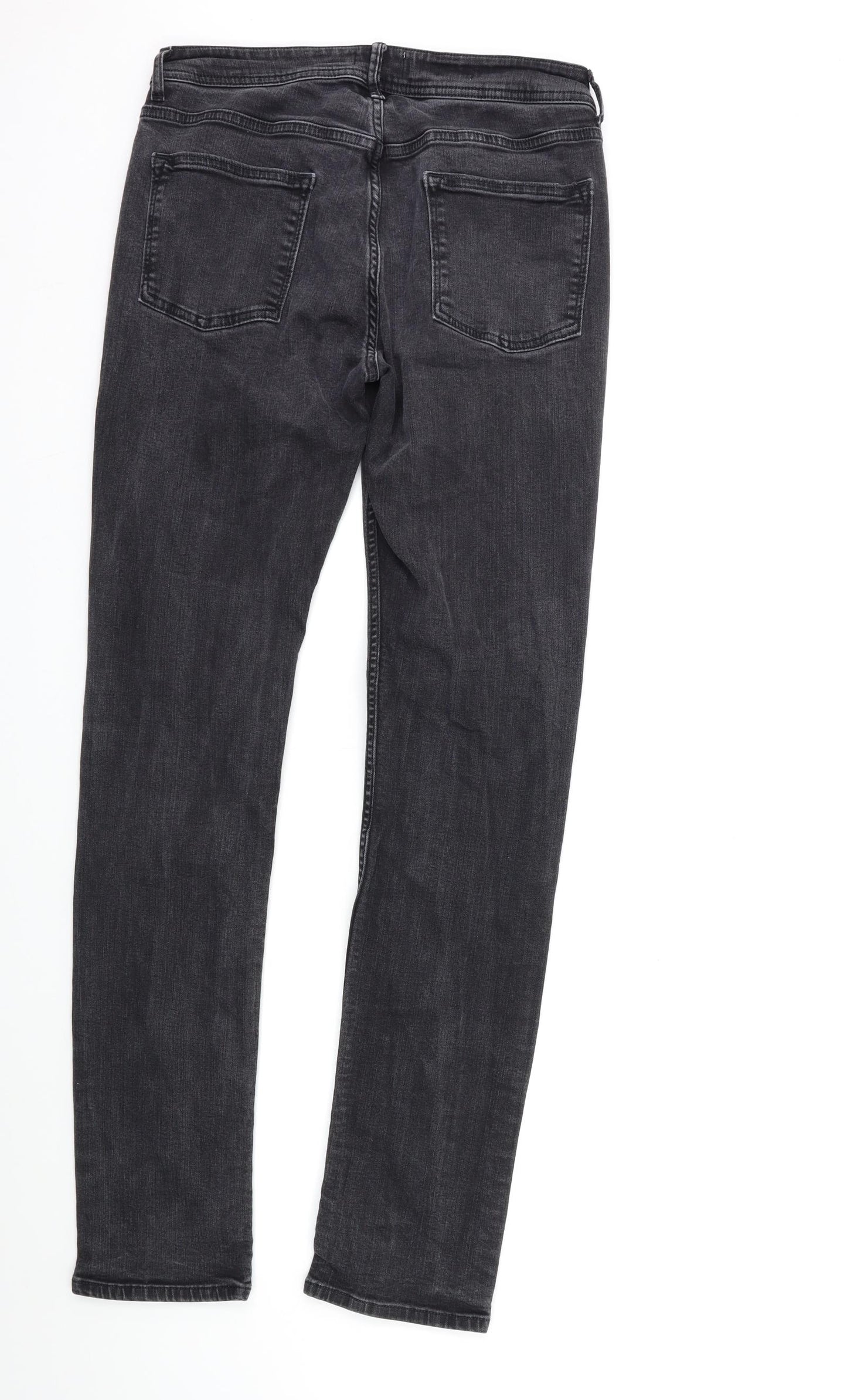 Topman Mens Grey  Denim Skinny Jeans Size 32 in L32 in